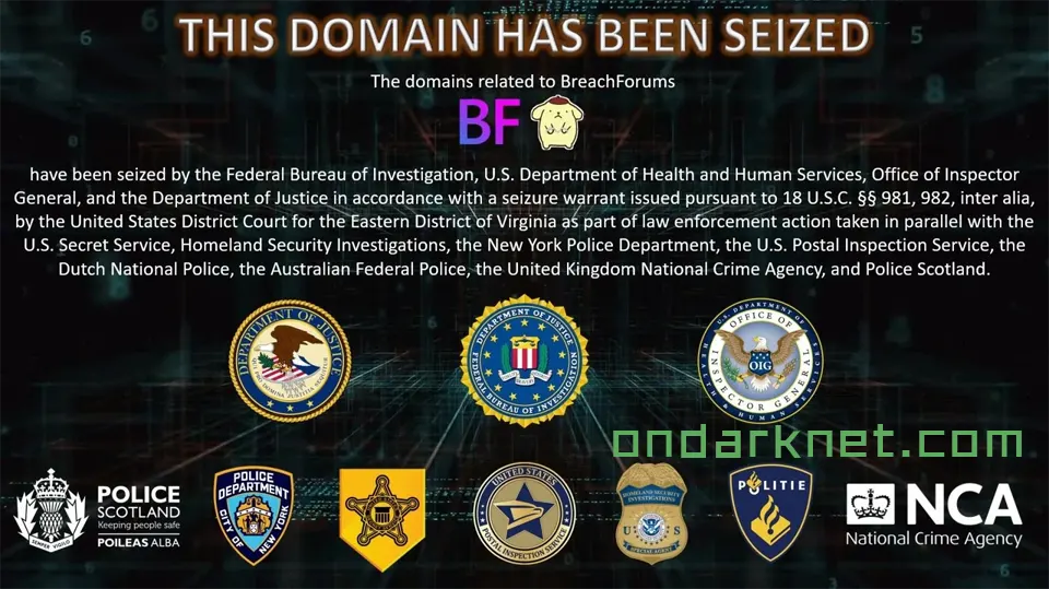 US authorities seized former domain name of shuttered dark web hacking ...